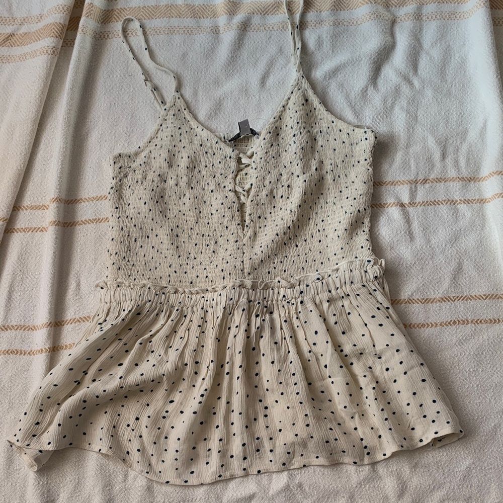 NWT Patrons of Peace Peplum Cropped Camisole Size Medium